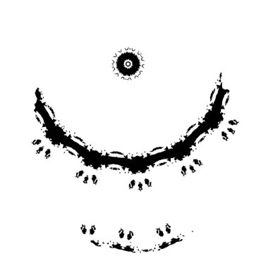 Siyah mürekkep fırça darbelerinin vektör çizimi elle boyanmış mürekkep ve beyaz arka planda siyah izole. el çizimi tasarım elemanları.