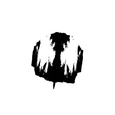 Siyah mürekkep fırça darbelerinin vektör çizimi elle boyanmış mürekkep ve beyaz arka planda siyah izole. el çizimi tasarım elemanları.