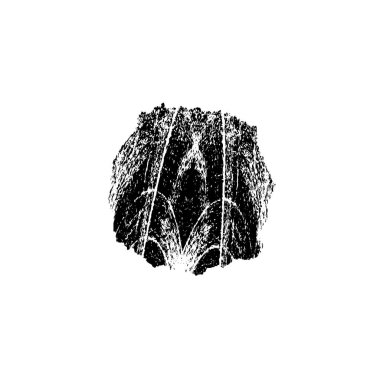 Siyah mürekkep fırça darbelerinin vektör çizimi elle boyanmış mürekkep ve beyaz arka planda siyah izole. el çizimi tasarım elemanları.