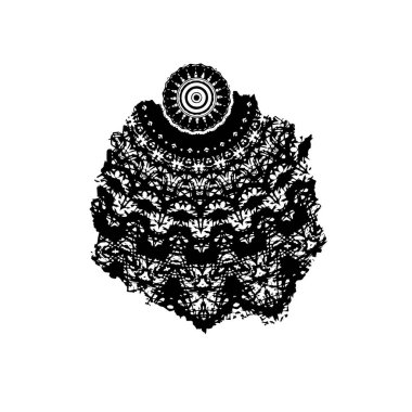 Siyah el çizimi vektör çizimi, grunge fırça darbeleri beyaz arkaplanda izole