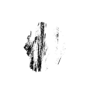 Beyaz arka planda izole edilen soyut siyah fırça vuruşları
