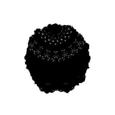 Bir dairenin siyah silueti. vektör illüstrasyonu