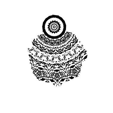 Süslü, yuvarlak çiçek süsü.