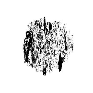 Beyaz arka planda soyut grunge siyah mürekkep lekesi. vektör illüstrasyonu