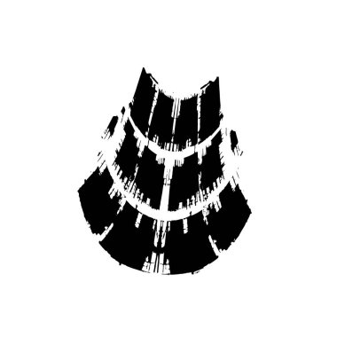 Fırça darbesi. siyah ve beyaz desenli el fırçası. vektör illüstrasyonu