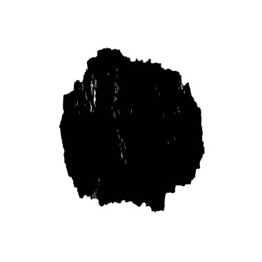 Siyah fırça darbesi ve doku. Grunge vektör soyut el boyalı element. Altı çizili ve sınır tasarımı.