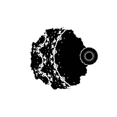 siyah ve beyaz yuvarlak çerçeve