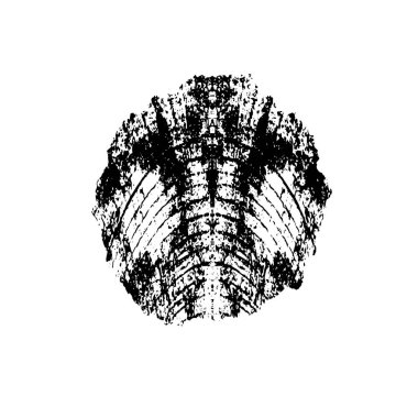 Beyaz arka planda soyut grunge siyah mürekkep lekesi. vektör illüstrasyonu