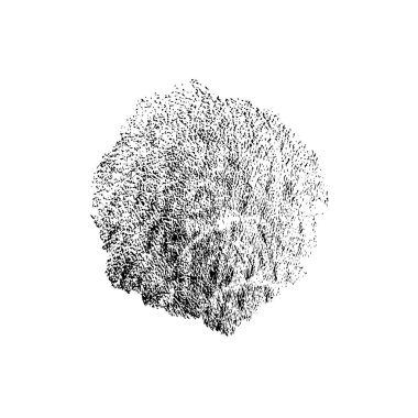 Siyah el çizimi vektör çizimi, grunge fırça darbeleri beyaz arkaplanda izole