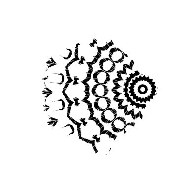 Siyah el çizimi vektör çizimi, grunge fırça darbeleri beyaz arkaplanda izole