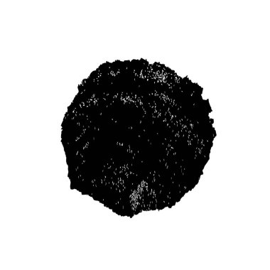 Siyah el çizimi vektör çizimi, grunge fırça darbeleri beyaz arkaplanda izole