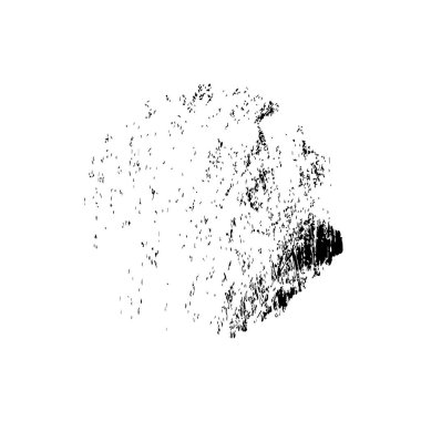 Siyah el çizimi vektör çizimi, grunge fırça darbeleri beyaz arkaplanda izole