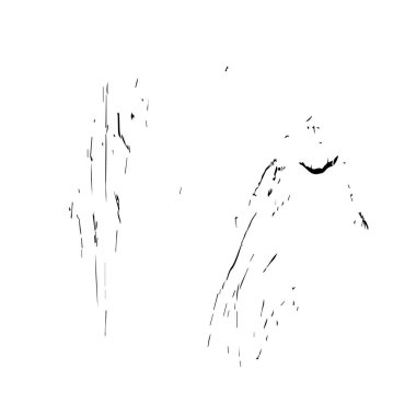 Beyaz arkaplanda soyut siyah leke, vektör illüstrasyonu