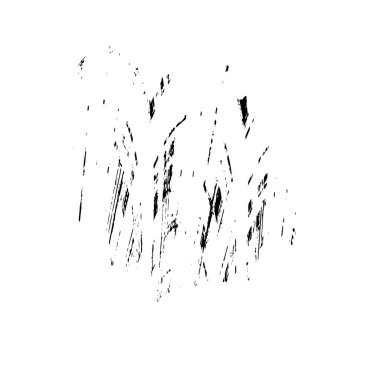 Siyah el çizimi vektör çizimi, grunge fırça darbeleri beyaz arkaplanda izole