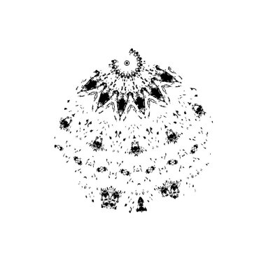 Siyah el çizimi vektör çizimi, grunge fırça darbeleri beyaz arkaplanda izole