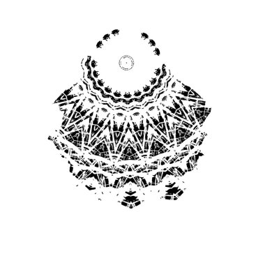 Siyah el çizimi vektör çizimi, grunge fırça darbeleri beyaz arkaplanda izole