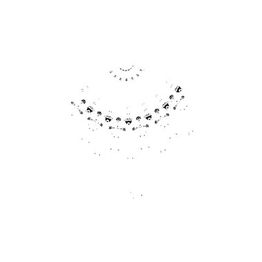 Siyah el çizimi vektör çizimi, grunge fırça darbeleri beyaz arkaplanda izole