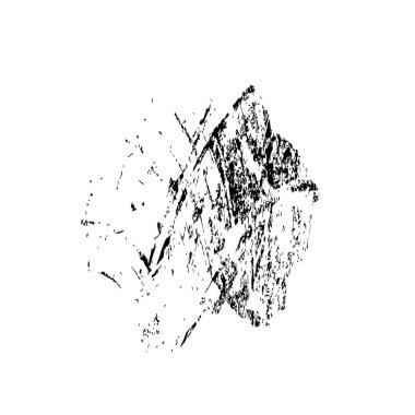 Siyah el çizimi vektör çizimi, grunge fırça darbeleri beyaz arkaplanda izole