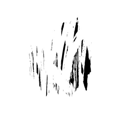siyah fırça darbesi dokusu. grunge soyut el - boyanmış element.