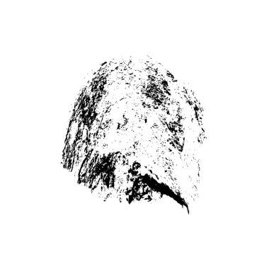 Beyaz arka planda soyut grunge siyah mürekkep lekesi. vektör illüstrasyonu