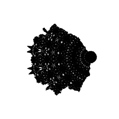 soyut siyah beyaz kar tanesi beyaz arkaplanda izole edildi