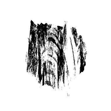 Siyah fırça mürekkebi şeklinde çizilmiş. Soyut el boyası dokusu. vektör illüstrasyonu.