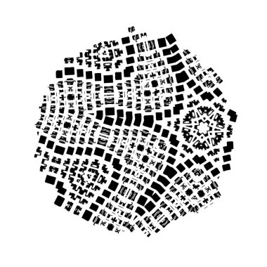 Beyaz arka planda siyah daire şeklinde. vektör illüstrasyonu.