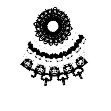 El çizimi eskiz. Tasarım için soyut dekoratif elementlerin vektör çizimi.