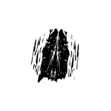 siyah ve beyaz vektör dokusu. mürekkep fırçası darbeleri.