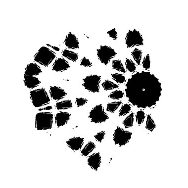 Siyah ve beyaz simgesinin vektör illüstrasyonu