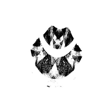 soyut el çizimi siyah beyaz grunge dokusu.