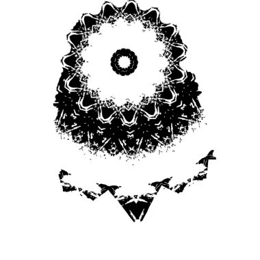 soyut tek renkli geometrik dekoratif çizim