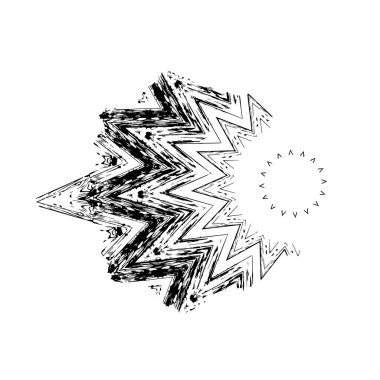 soyut tek renkli geometrik dekoratif çizim