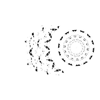 soyut tek renkli geometrik dekoratif çizim