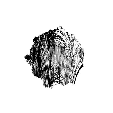 Beyaz arka planda soyut grunge siyah mürekkep lekesi. vektör illüstrasyonu