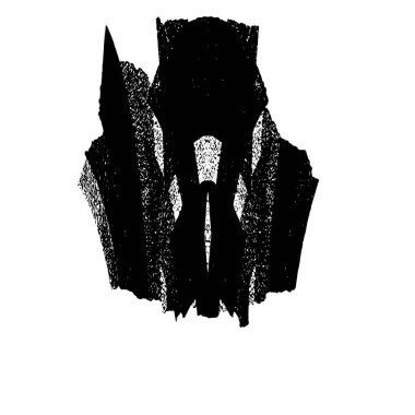 Beyaz arka planda soyut grunge siyah mürekkep lekesi. vektör illüstrasyonu
