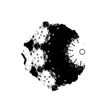 Grunge siyah vektör dokusu. Noktalı tehlike dokusu, toz örtüsü. kaplama, etiket, noktalı noktalı, sıkıntılı efekt.