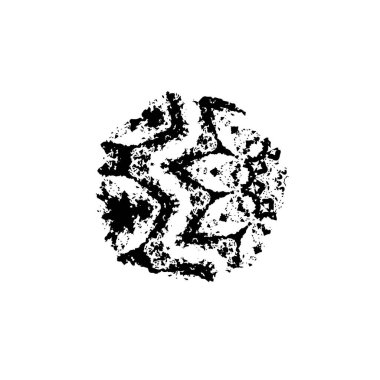 siyah vektör el soyut illüstrasyon çizildi