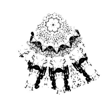 izole edilmiş mandala tasarım vektör çizimi