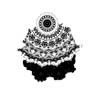 Vektör mandala. Yuvarlak süs. Etnik oryantal süs. el çizimi