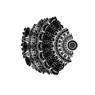 siyah ve beyaz soyut fraktal arkaplan