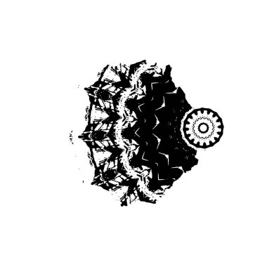 Tasarımınız için soyut siyah beyaz desen 