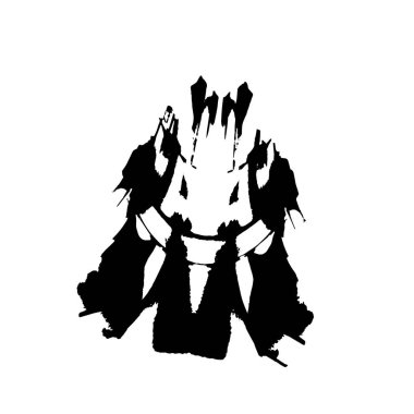 Tasarımınız için soyut siyah beyaz desen 