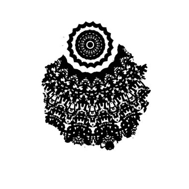 soyut tek renkli geometrik dekoratif çizim