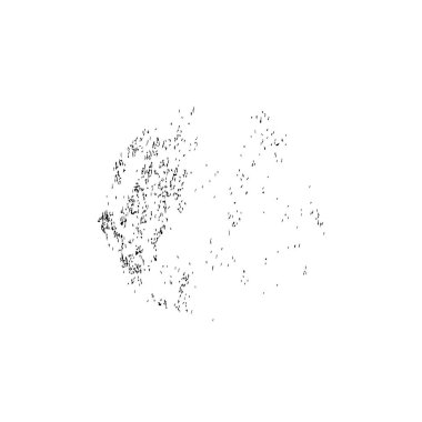 Siyah el çizimi vektör çizimi, mürekkep lekesi, beyaz arkaplanda grunge fırça darbeleri