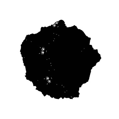 Siyah el çizimi vektör çizimi, mürekkep lekesi, beyaz arkaplanda grunge fırça darbeleri