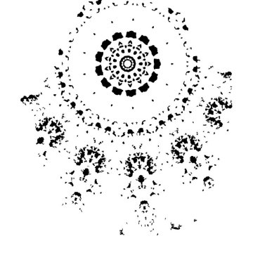 Siyah el çizimi vektör çizimi, mürekkep lekesi, beyaz arkaplanda grunge fırça darbeleri