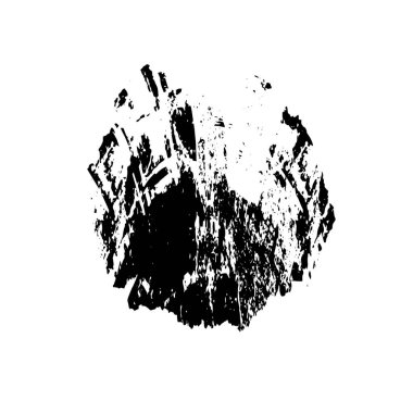 Beyaz arka planda soyut grunge siyah mürekkep lekesi. vektör illüstrasyonu