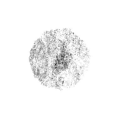 Siyah el çizimi vektör çizimi, mürekkep lekesi, beyaz arkaplanda grunge fırça darbeleri