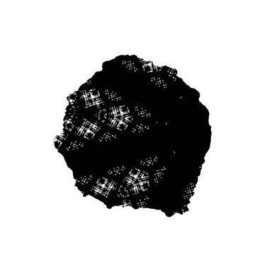 Siyah el çizimi vektör çizimi, mürekkep lekesi, beyaz arkaplanda grunge fırça darbeleri